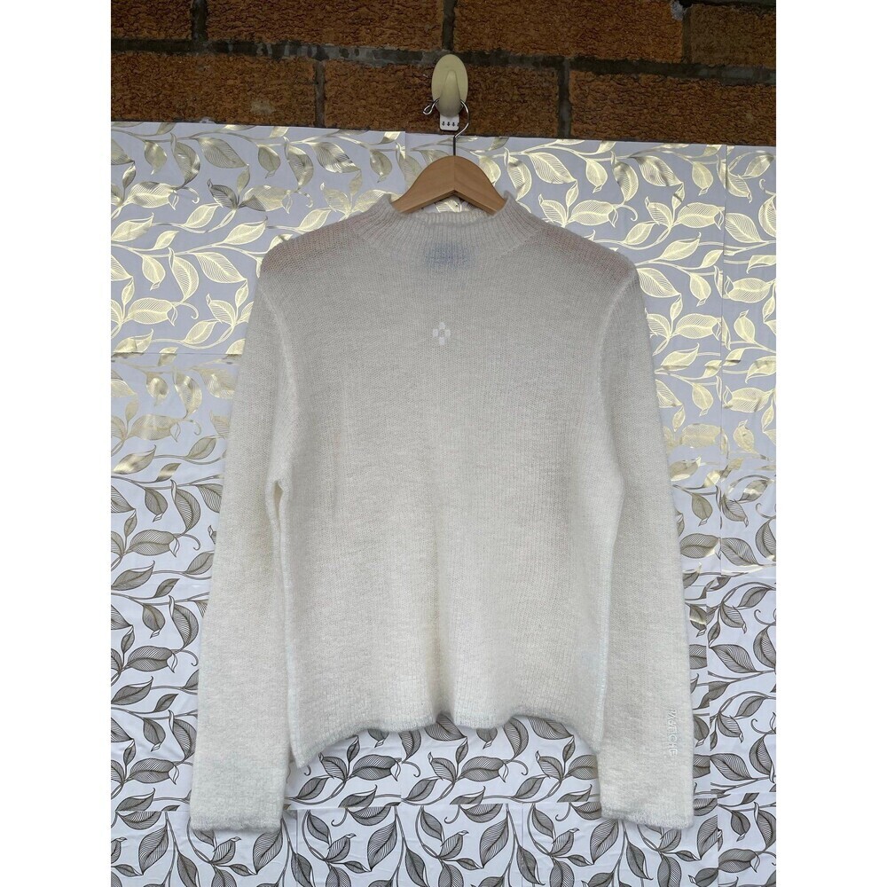 Pastiche Mohair Wool Sheer Knit Sweater Cream White Soft Girl Coquette T.L